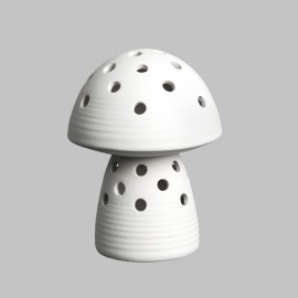 Ceramic Bisque Small Mushroom Lantern 